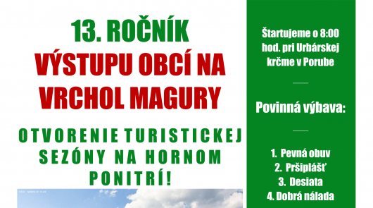 13. ročník výstupu obcí na vrchol Magury 13. ročník výstupu obcí na vrchol Magury